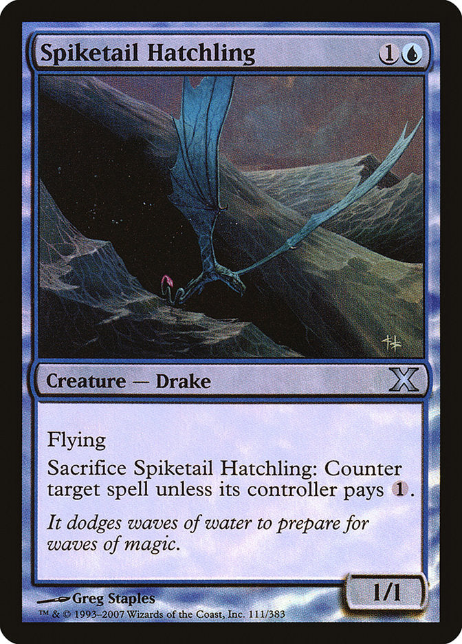 Spiketail Hatchling (Premium Foil) [Tenth Edition] | Gaming Infinity