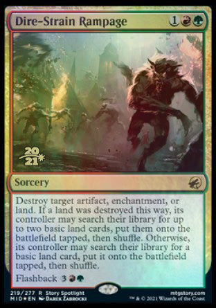 Dire-Strain Rampage [Innistrad: Midnight Hunt Prerelease Promos] | Gaming Infinity