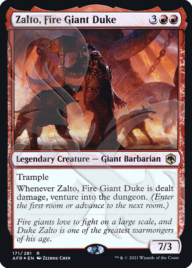 Zalto, Fire Giant Duke (Ampersand Promo) [Dungeons & Dragons: Adventures in the Forgotten Realms Promos] | Gaming Infinity