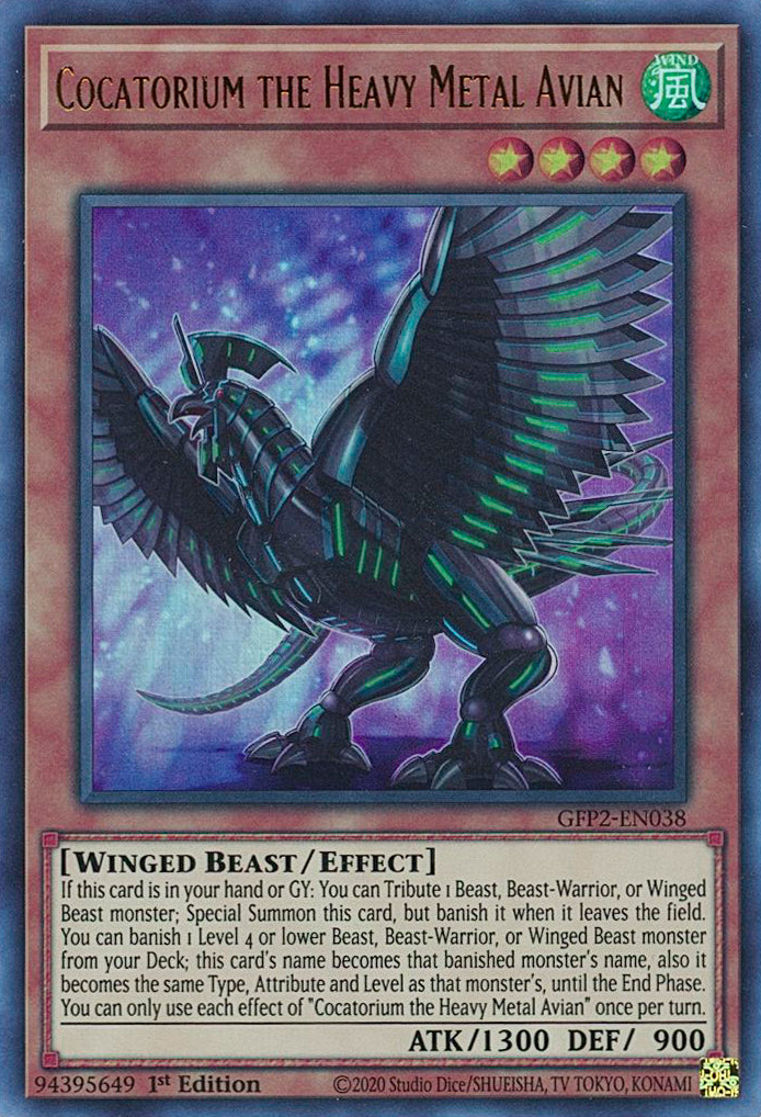 Cocatorium the Heavy Metal Avian [GFP2-EN038] Ultra Rare | Gaming Infinity