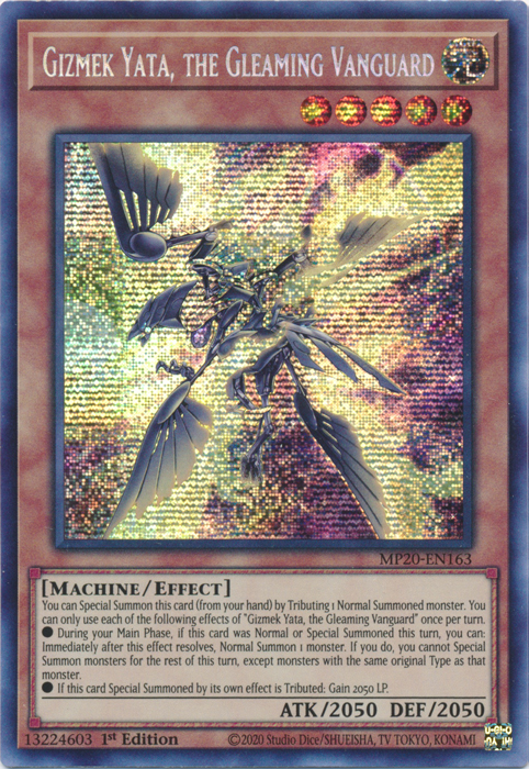 Gizmek Yata, the Gleaming Vanguard [MP20-EN163] Prismatic Secret Rare | Gaming Infinity