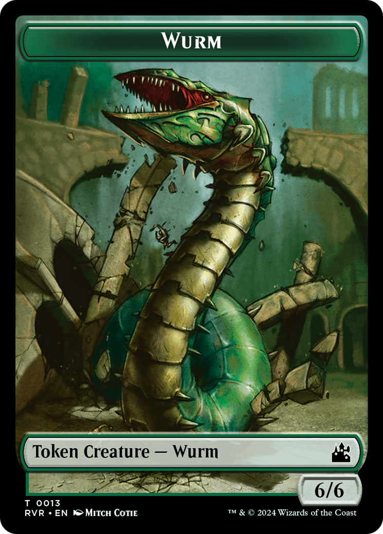 Wurm Token [Ravnica Remastered Tokens] | Gaming Infinity