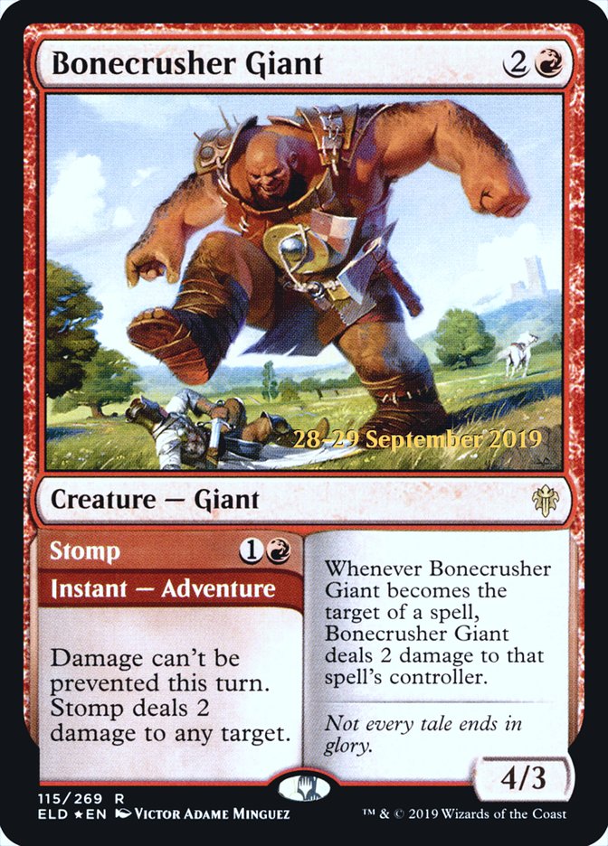 Bonecrusher Giant // Stomp  [Throne of Eldraine Prerelease Promos] | Gaming Infinity