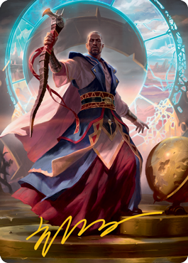 Teferi, Who Slows the Sunset Art Card (Gold-Stamped Signature) [Innistrad: Midnight Hunt Art Series] | Gaming Infinity