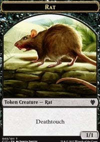 Rat (003) // Cat (001) Double-sided Token [Commander 2017 Tokens] | Gaming Infinity