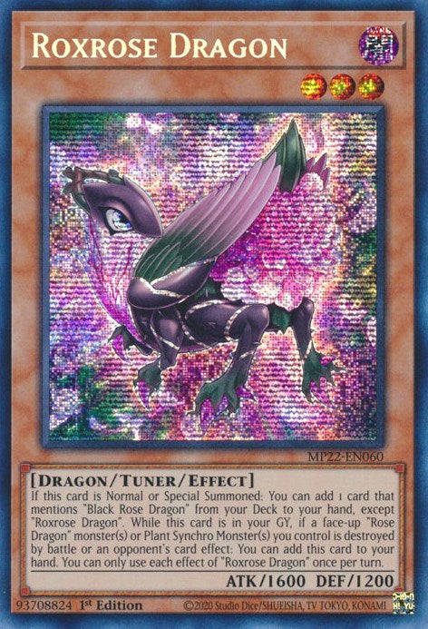 Roxrose Dragon [MP22-EN060] Prismatic Secret Rare | Gaming Infinity