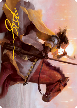 Sunrise Cavalier Art Card (Gold-Stamped Signature) [Innistrad: Midnight Hunt Art Series] | Gaming Infinity