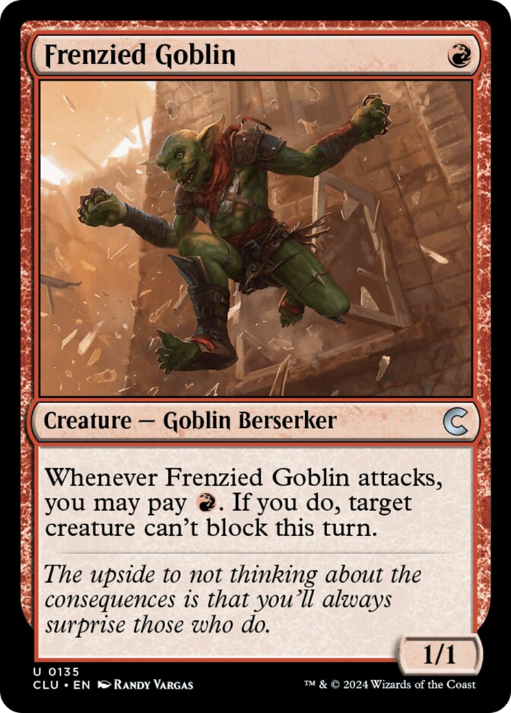 Frenzied Goblin [Ravnica: Clue Edition] | Gaming Infinity