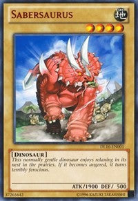 Sabersaurus (Red) [Duelist League Promo] [DL16-EN001] | Gaming Infinity