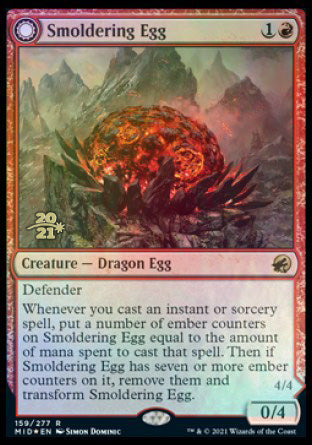 Smoldering Egg // Ashmouth Dragon [Innistrad: Midnight Hunt Prerelease Promos] | Gaming Infinity