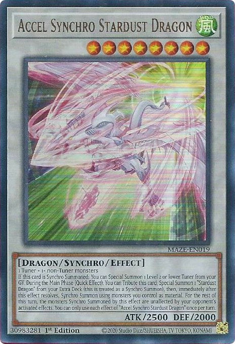 Accel Synchro Stardust Dragon [MAZE-EN019] Ultra Rare | Gaming Infinity