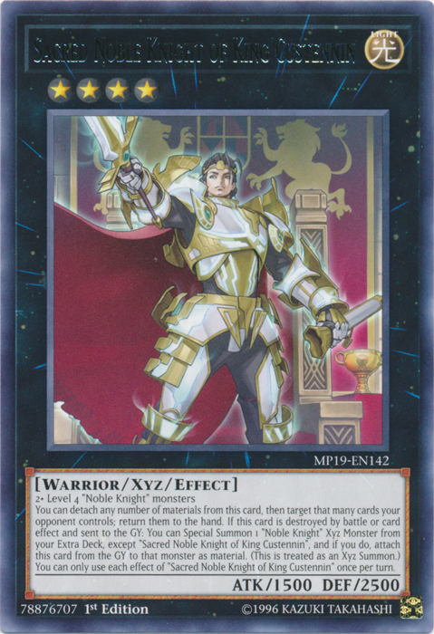 Sacred Noble Knight of King Custennin [MP19-EN142] Rare | Gaming Infinity
