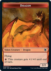 Dragon // Elf Warrior Double-Sided Token [Game Night: Free-for-All Tokens] | Gaming Infinity