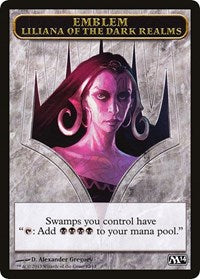 Emblem - Liliana of the Dark Realms [Magic 2014 Tokens] | Gaming Infinity