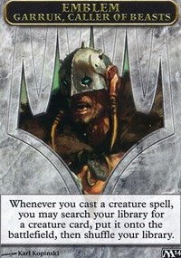 Emblem - Garruk, Caller of Beasts [Magic 2014 Tokens] | Gaming Infinity