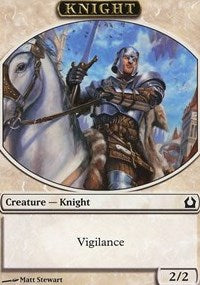 Knight Token [Return to Ravnica Tokens] | Gaming Infinity