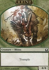 Rhino Token [Return to Ravnica Tokens] | Gaming Infinity