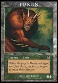 Beast Token (Odyssey) [Magic Player Rewards 2001] | Gaming Infinity