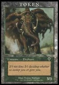 Elephant Token (Invasion) [Magic Player Rewards 2001] | Gaming Infinity