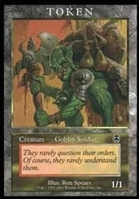 Goblin Soldier Token (Apocalypse) [Magic Player Rewards 2001] | Gaming Infinity