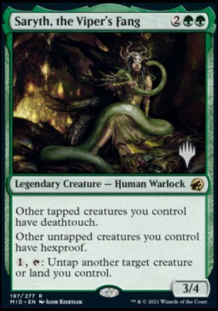 Saryth, the Viper's Fang (Promo Pack) [Innistrad: Midnight Hunt Promos] | Gaming Infinity