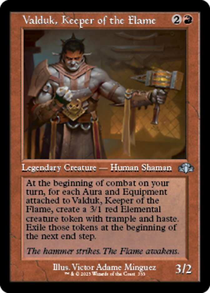 Valduk, Keeper of the Flame (Retro) [Dominaria Remastered] | Gaming Infinity