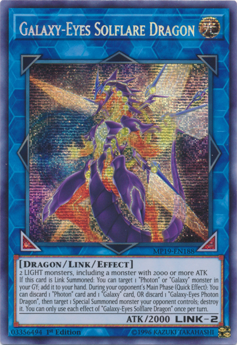 Galaxy-Eyes Solflare Dragon [MP19-EN188] Prismatic Secret Rare | Gaming Infinity