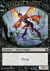 Faerie Rogue Token (Black) [Morningtide Tokens] | Gaming Infinity