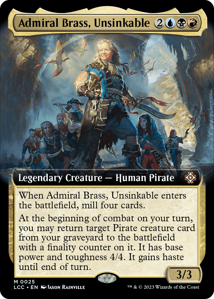 Admiral Brass, Unsinkable (Extended Art) [The Lost Caverns of Ixalan Commander] | Gaming Infinity