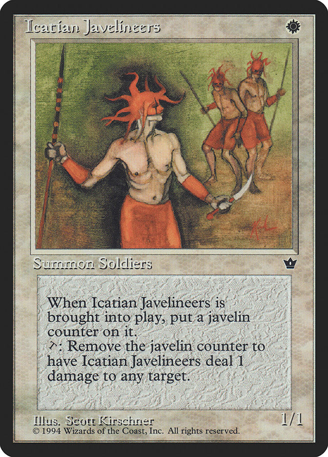 Icatian Javelineers (Scott Kirschner) [Fallen Empires] | Gaming Infinity