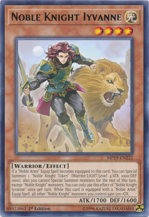 Noble Knight Iyvanne [MP19-EN222] Rare | Gaming Infinity