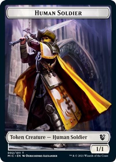 Eldrazi Spawn // Human Soldier Double-Sided Token [Innistrad: Midnight Hunt Commander Tokens] | Gaming Infinity