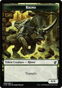 Rhino // Egg Double-sided Token [Commander 2019 Tokens] | Gaming Infinity