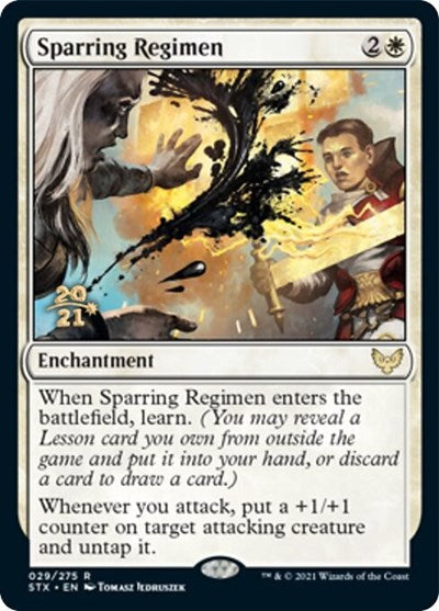 Sparring Regimen [Strixhaven: School of Mages Prerelease Promos] | Gaming Infinity