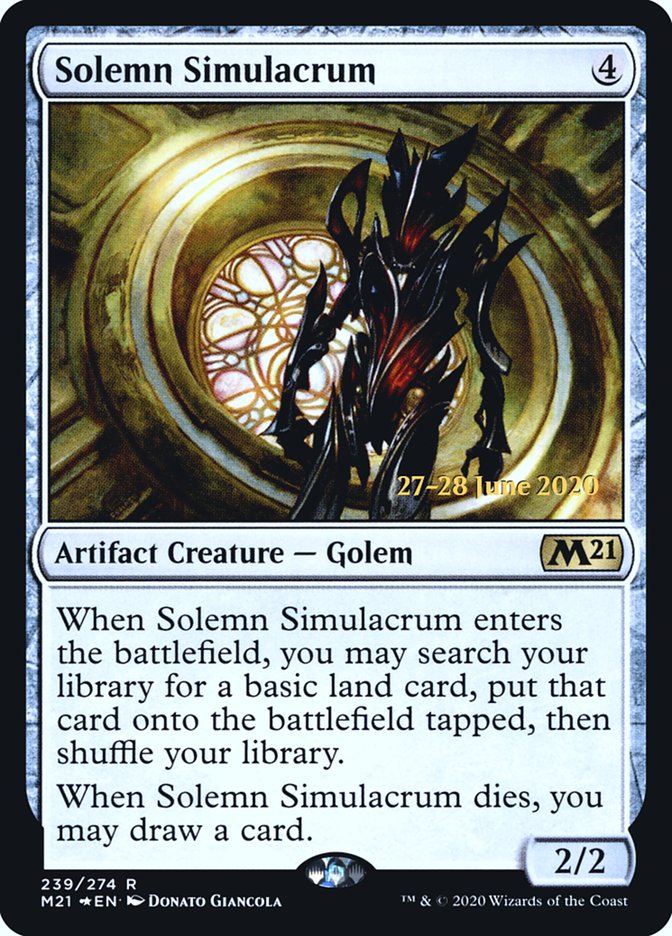 Solemn Simulacrum  [Core Set 2021 Prerelease Promos] | Gaming Infinity