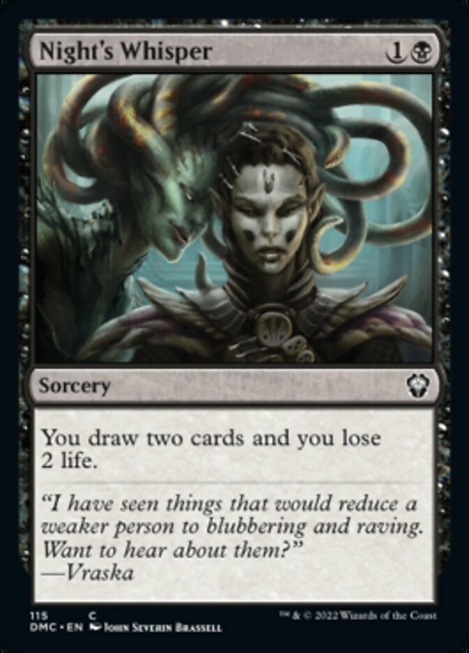 Night's Whisper [Dominaria United Commander] | Gaming Infinity