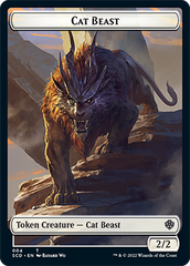 Elf Warrior // Cat Beast Double-Sided Token [Starter Commander Decks] | Gaming Infinity