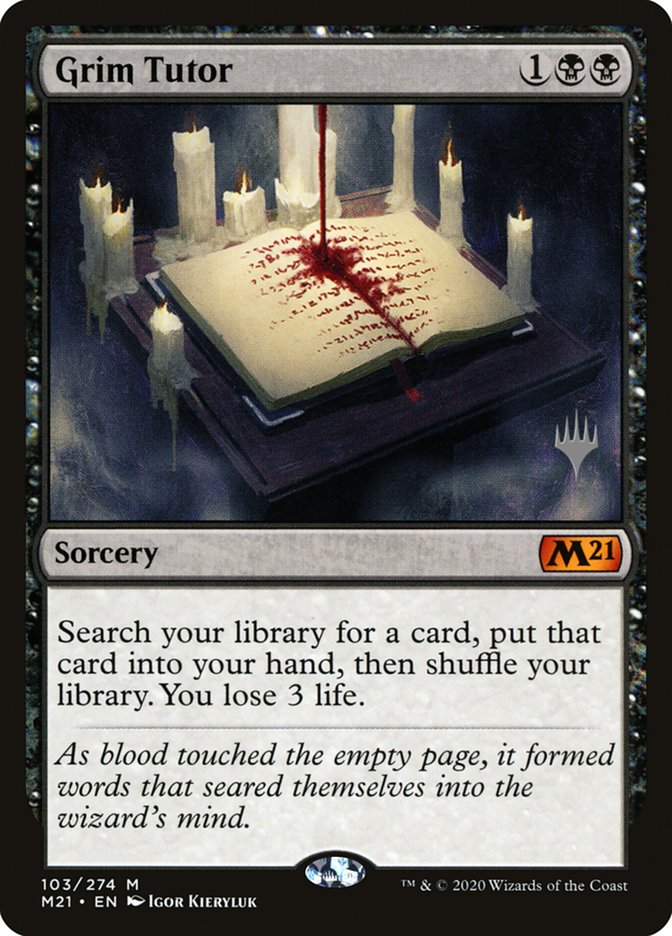 Grim Tutor (Promo Pack) [Core Set 2021 Promos] | Gaming Infinity