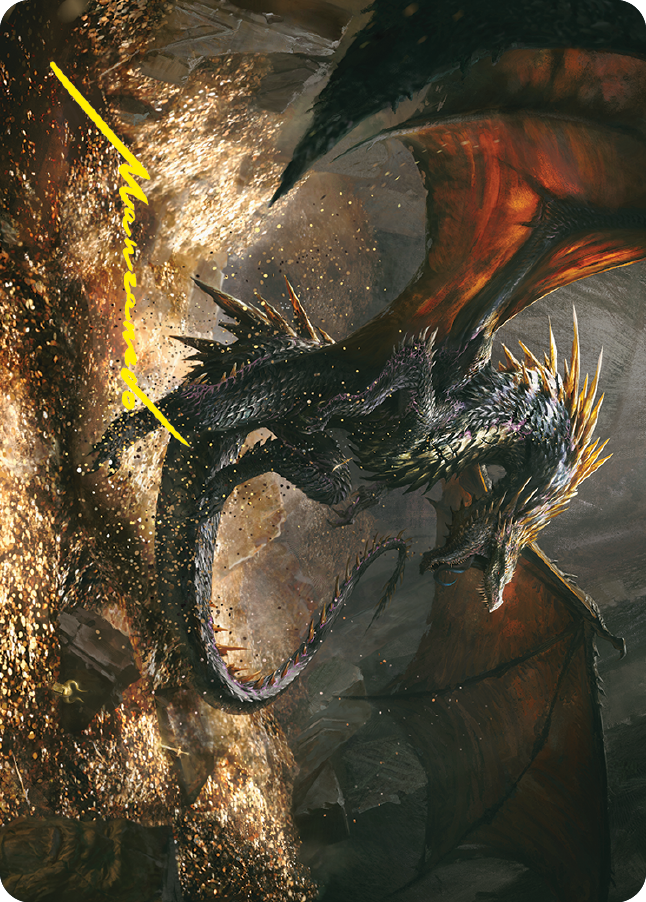 Cavern-Hoard Dragon Art Card (Gold-Stamped Signature) [The Lord of the Rings: Tales of Middle-earth Art Series] | Gaming Infinity