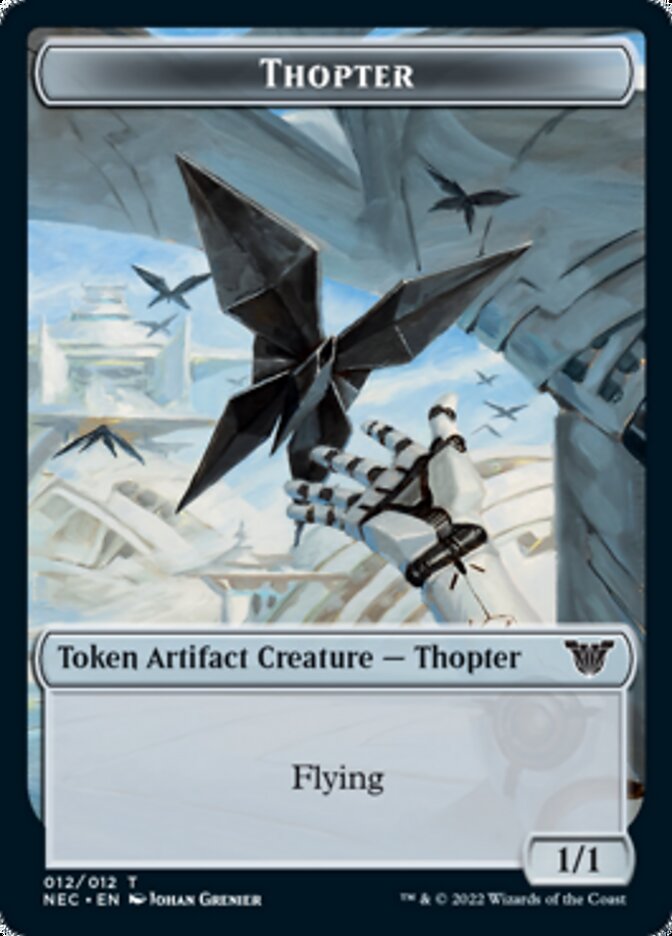 Thopter // Spirit (002) Double-sided Token [Kamigawa: Neon Dynasty Commander Tokens] | Gaming Infinity