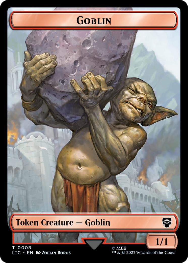 Goblin // Wraith Double-Sided Token [The Lord of the Rings: Tales of Middle-Earth Commander Tokens] | Gaming Infinity