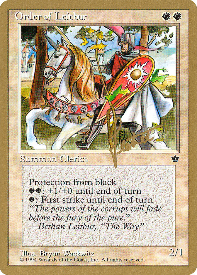 Order of Leitbur (Male) (Bertrand Lestree) [Pro Tour Collector Set] | Gaming Infinity