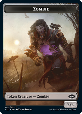 Snake // Zombie Double-sided Token [Commander Collection: Black Tokens] | Gaming Infinity