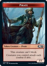 Pirate // Weird Double-sided Token [Core Set 2021 Tokens] | Gaming Infinity