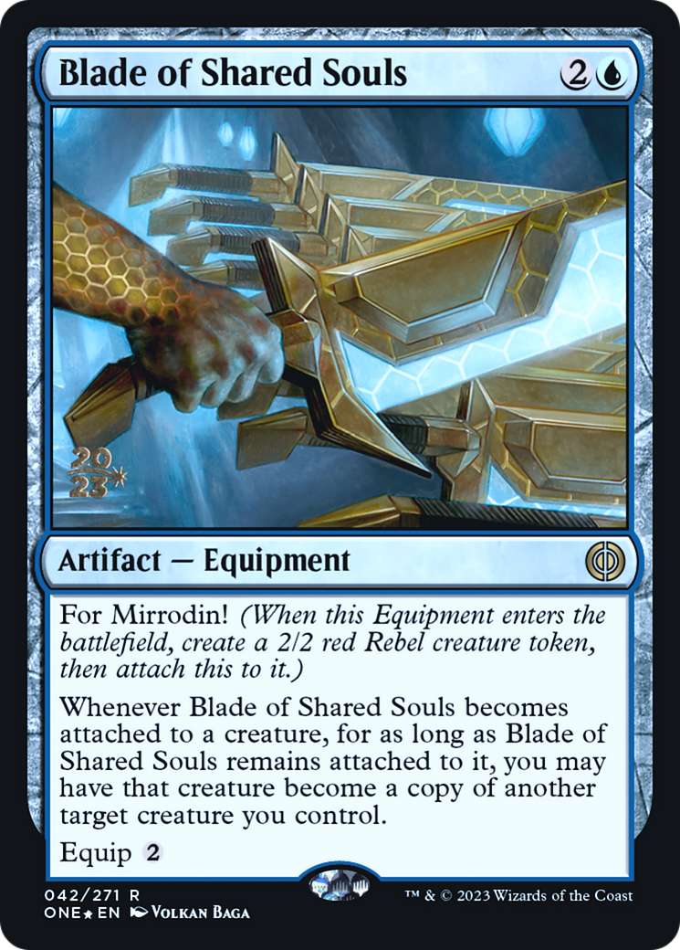 Blade of Shared Souls [Phyrexia: All Will Be One Prerelease Promos] | Gaming Infinity