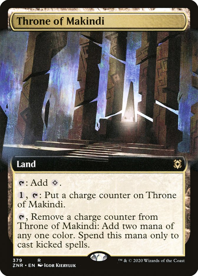 Throne of Makindi (Extended Art) [Zendikar Rising] | Gaming Infinity