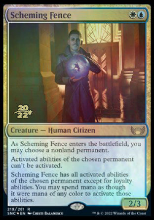 Scheming Fence [Streets of New Capenna Prerelease Promos] | Gaming Infinity