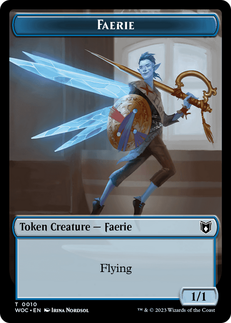 Faerie // Human Double-Sided Token [Wilds of Eldraine Commander Tokens] | Gaming Infinity