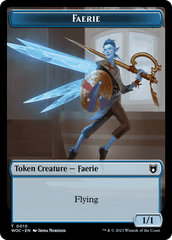 Faerie // Saproling Double-Sided Token [Wilds of Eldraine Commander Tokens] | Gaming Infinity