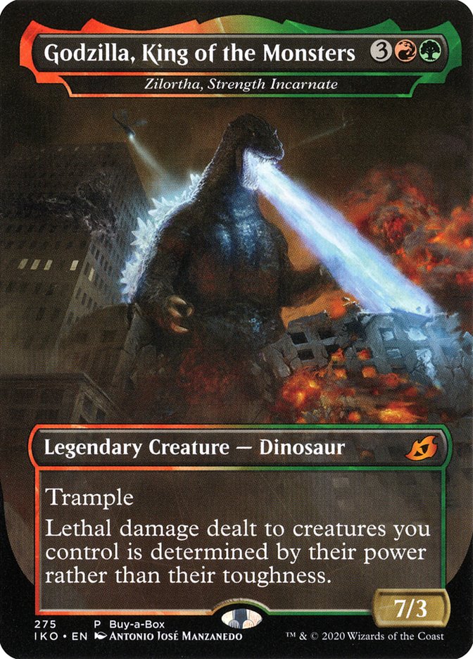 Zilortha, Strength Incarnate - Godzilla, King of the Monsters (Buy-A-Box) [Ikoria: Lair of Behemoths Promos] | Gaming Infinity